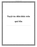 Tuyệt tác điêu khắc trên quả bầu