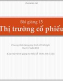 Bài giảng Phân tích tài chính (2016): Bài 15 - Nguyễn Xuân Thành, Đỗ Thiên Anh Tuấn