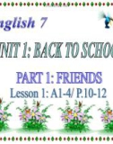 Bài giảng Tiếng Anh 7 unit 1: Back to school