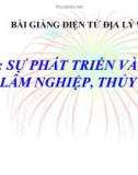 Bài giảng Địa lý 9 bài 9: Sự phát triển và phân bố lâm nghiệp, thủy sản