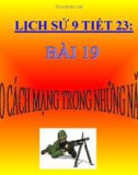 Bài giảng Lịch sử 9 bài 19: Phong trào cách mạng trong những năm 1930 - 1935