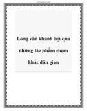 Long vân khánh hội qua những tác phẩm chạm khắc dân gian