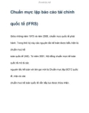 Chuẩn mực lập báo cáo tài chính quốc tế (IFRS)