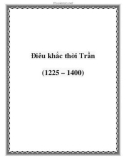 Điêu khắc thời Trần (1225 – 1400)