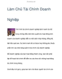 Làm Chủ Tài Chính Doanh Nghiệp