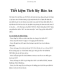 Tiết kiệm Tích lũy Bảo An Bảo An