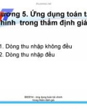 Ứng dụng toán tài chính trong thẩm định giá