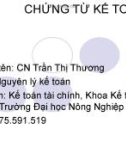 Chương 5: Chứng từ kế toán và kiểm kê