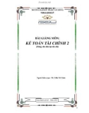 Bài giảng Kế toán tài chính 2 - ĐH Phạm Văn Đồng