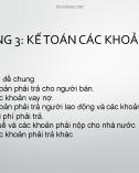 Bài giảng Kế toán tài chính 2 - Chương 3: Kế toán các khoản phải trả