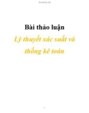 Bài thảo luận Lý thuyết xác suất và thống kê toán