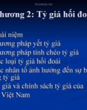 Chương 2: Tỷ giá hối đoái