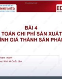 Bài giảng Kế toán tài chính 1: Bài 4 - TS. Trần Thị Nam Thanh