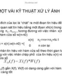 Bài giảng Một vài kỹ thuật xử lý ảnh