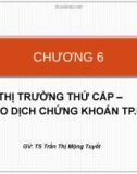 Bài giảng Thị trường chứng khoán: Chương 6 - TS. Trần Thị Mộng Tuyết