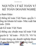 Bài giảng: Nguyên lý kế toán và kế toán doanh nghiệp