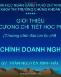 Tài chính doanh nghiệp - GV Trần Nguyễn Minh Hải