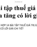 Bài tập thuế giá trị gia tăng có lời giải