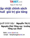 Bài giảng Chính sách thuế giá trị gia tăng - Nguyễn Thị Cúc