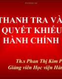 Thanh tra và giải quyết khiếu nại hành chính - Chương 1