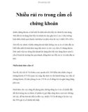 Nhiều rủi ro trong cầm cố chứng khoán