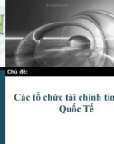 CÁC TỔ CHỨC TÍN DỤNG QUỐC TẾ