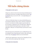 Nỗi buồn chứng khoán