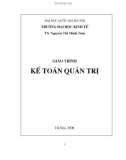 Giáo trình kế toán quản trị - TS. Nguyến Thị Minh Tâm