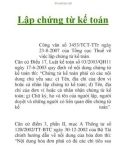 Lập chứng từ kế toán