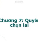 Bài giảng Công cụ tài chính phái sinh (ĐHKT Đà Nẵng) - Chương 7