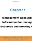 Lecture Management accounting: An Australian perspective: Chapter 1 - Kim Langfield-Smith