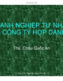 Doanh nghiệp tư nhân và công ty hợp danh - TS Châu Quốc An