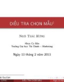 Bài giảng Nguyên lý thống kê: Chương 7 - ThS. Ngô Thái Hưng