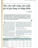 Vấn đề lớn của nền kinh tế thông qua mối quan hệ: Nhu cầu cuối cùng, sản xuất, giá trị gia tăng và nhập khẩu