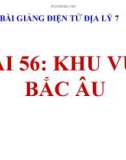 Bài giảng Địa lý 7 bài 56: Khu vực Bắc Âu