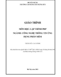 Giáo trình Lập trình PHP (Ngành: Công nghệ thông tin - Cao đẳng) - Trường Cao đẳng Xây dựng số 1