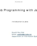 Web Programming with Java - Introduction to Java