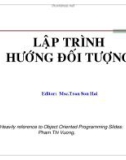 Bài giảng Lập trình hướng đối tượng - Msc. Tran Son Hai