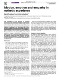 Motion, emotion and empathy in esthetic experience