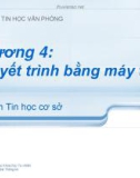 Tin học cơ sở-Chương 4: Bài 1