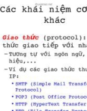 Cáckháiniệmcơbản khác - Giaothức(protocol)