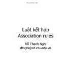 Bài giảng Khai mở dữ liệu: Luật kết hợp (Association rules)