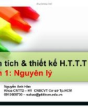 Bài giảng Phân tích và thiết kế hệ thống thông tin: Phần 1 - Nguyễn Anh Hào