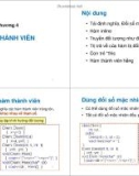Bài giảng Lập trình hướng đối tượng và C++: Chương 4