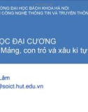 Bài giảng Tin học đại cương: Bài 9 - TS. Đỗ Bá Lâm