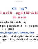 Bài giảng Ngôn ngữ lập trình Pascal: Chương 7 - Kiểu vô hướng liệt kê và kiểu đoạn con