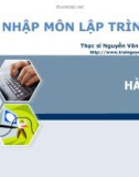 Bài giảng Nhập môn lập trình - Bài 6: Hàm