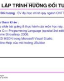 Bài giảng lập trình hướng đối tượng - ĐH Bách khoa