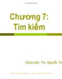 Bài giảng Cấu trúc dữ liệu và giải thuật: Chương 7 - ThS. Nguyễn Thị Khiêm Hòa (ĐH Ngân hàng TP.HCM)