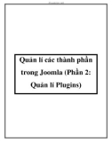 Quản lí các thành phần trong Joomla (Phần 2: Quản lí Plugins)